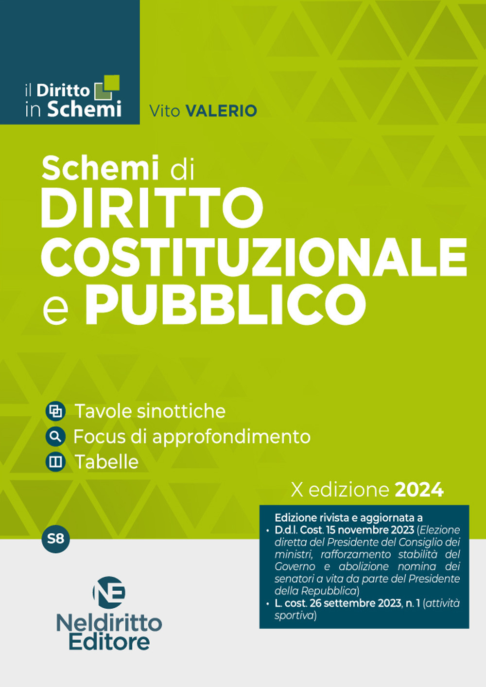 Libri Vito Valerio - Schemi Di Diritto Costituzionale E Pubblico NUOVO SIGILLATO, EDIZIONE DEL 04/03/2024 SUBITO DISPONIBILE