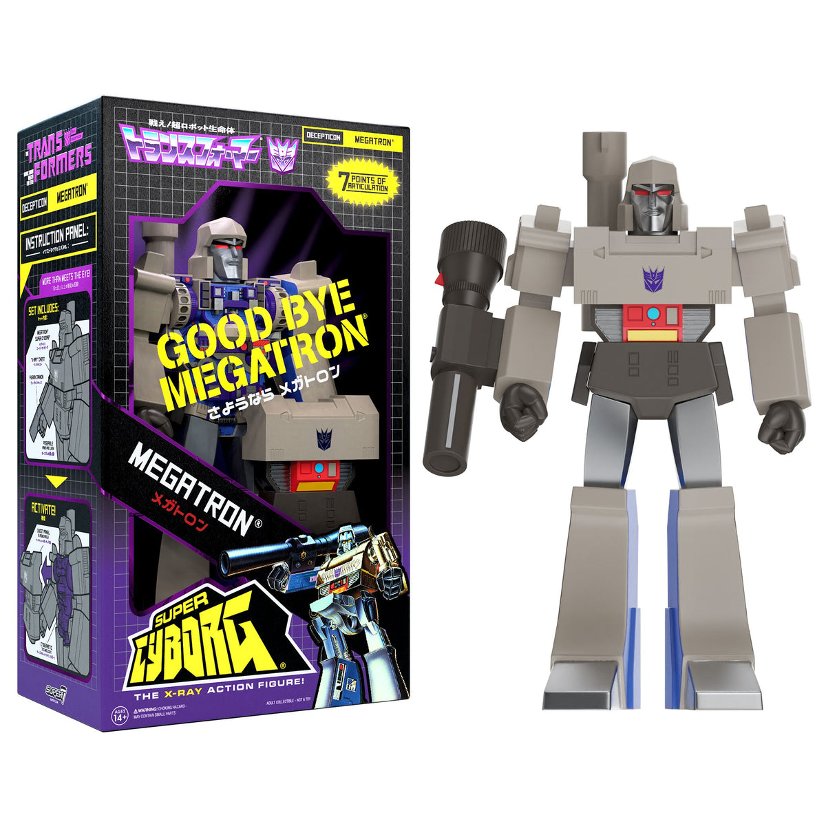 Merchandising Transformers: Super7 - Super Cyborg - Goodbye Megatron [Sd NUOVO SIGILLATO, EDIZIONE DEL 06/12/2023 SUBITO DISPONIBILE